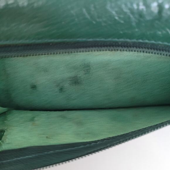 Il BISONTE Large Bill Card Wallet Green Envelope Geniue Leather Made in Italy - Picture 11 of 12